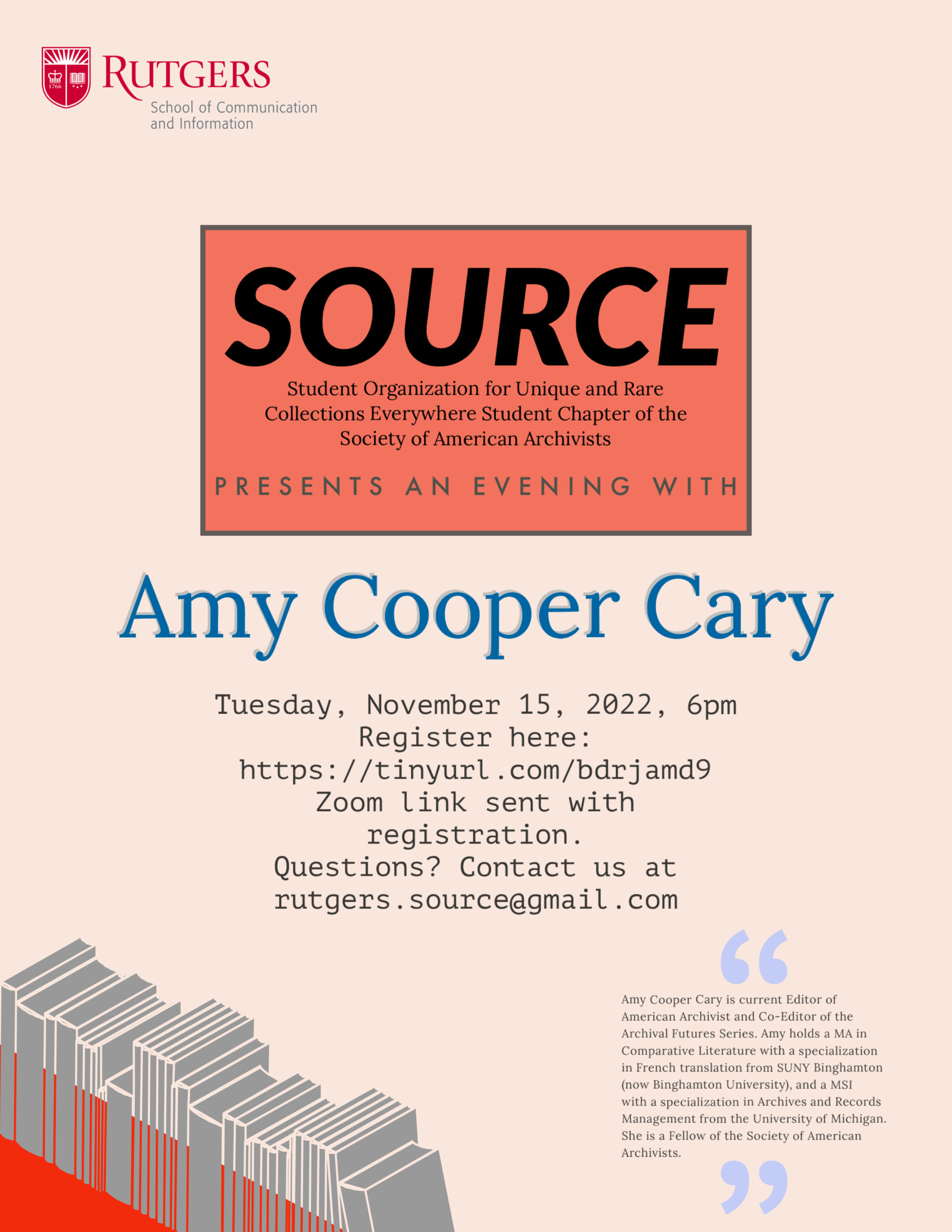 flyer for amy cooper cary